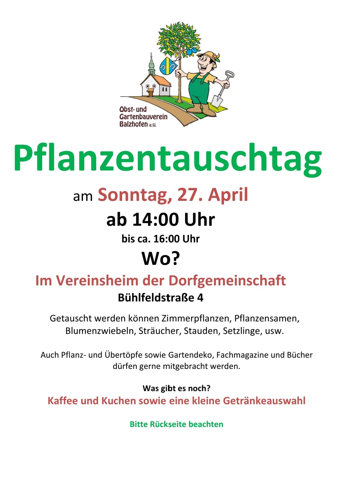Pflanzentauschtag am 27. April 2025