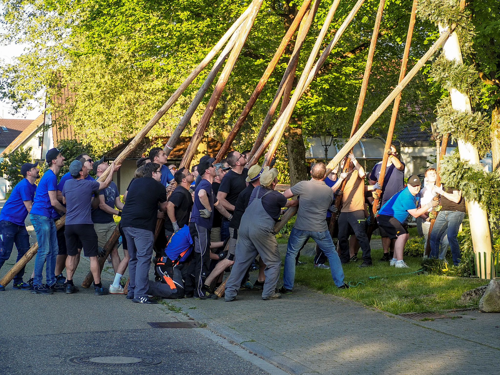 Maibaumstellen am 30. April 2026